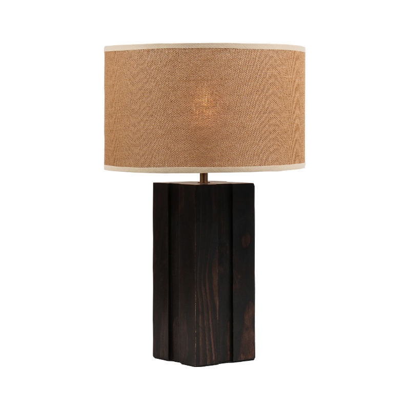 Lampada da tavolo in legno artistico