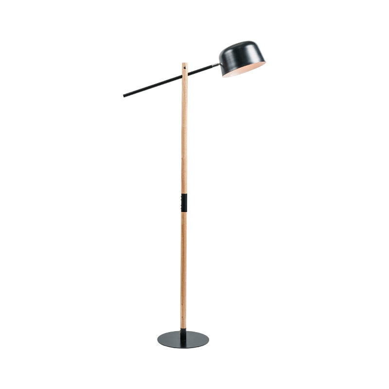 Lampada da pavimento in legno massiccio nordico
