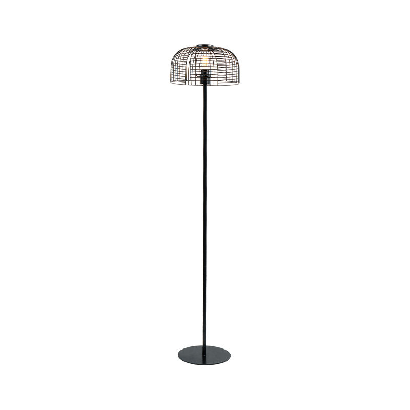 Lampada da pavimento decorativa in ferro battuto nordico