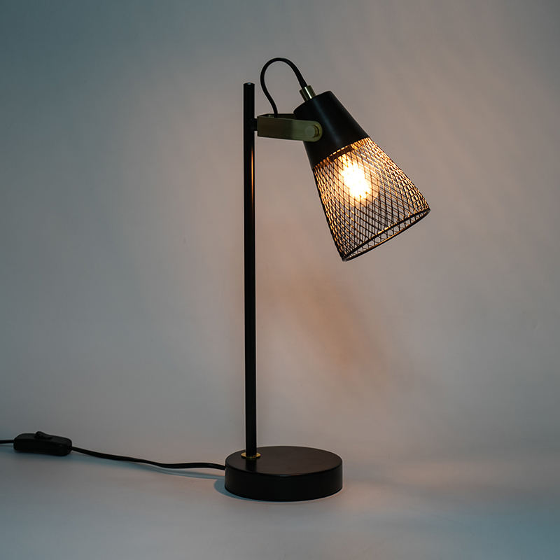 Lampada da tavolo cavo in metallo camera da letto in metallo