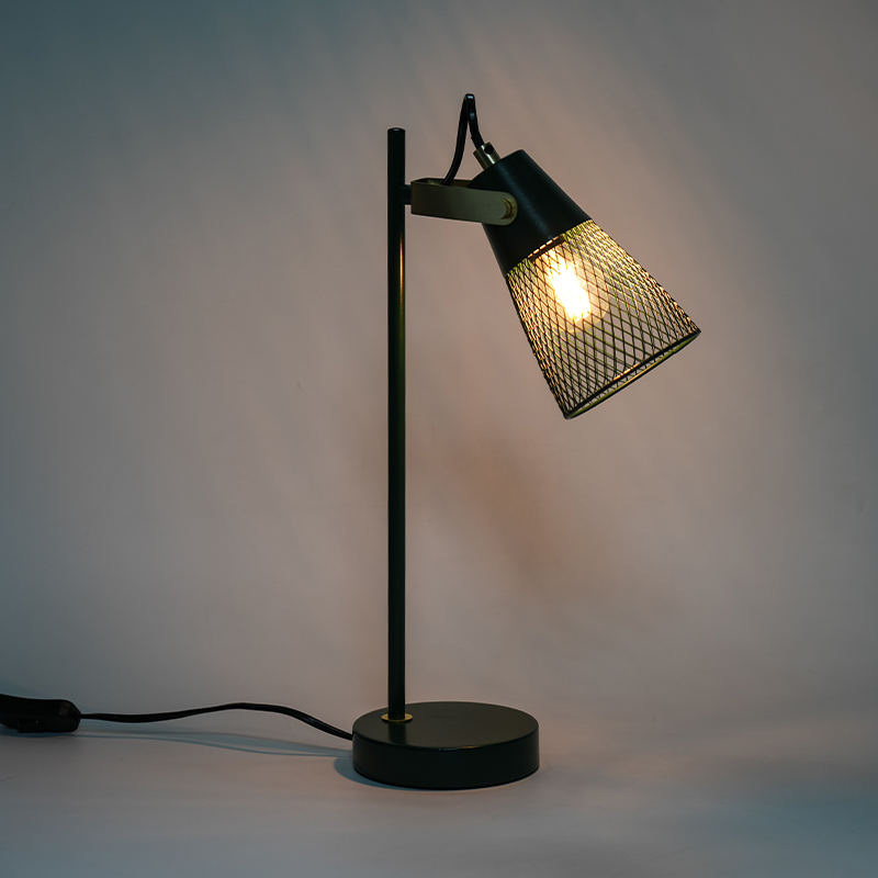 Lampada da tavolo cavo in metallo camera da letto in metallo