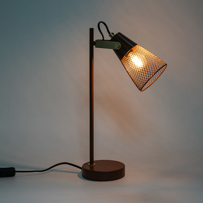 Lampada da tavolo cavo in metallo camera da letto in metallo