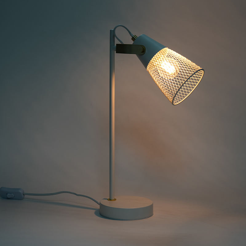 Lampada da tavolo cavo in metallo camera da letto in metallo