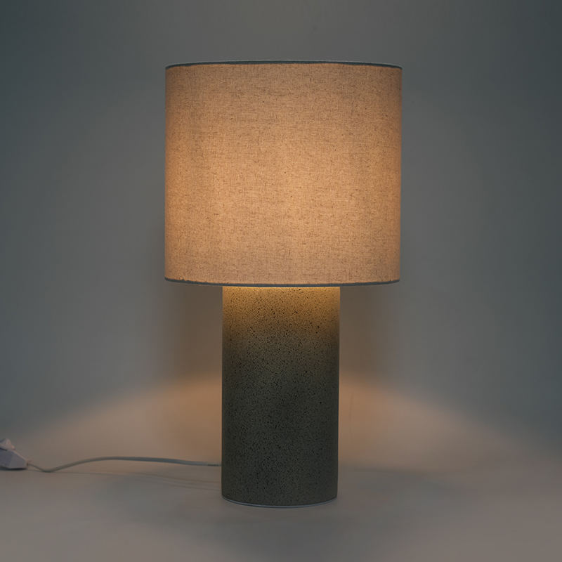 Lampada da tavolo ceramica con camera da letto cilindrica