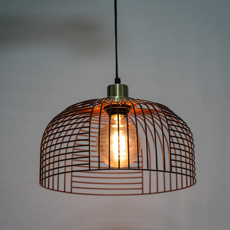 Luce per uccelli che perde il lampadario di ferro