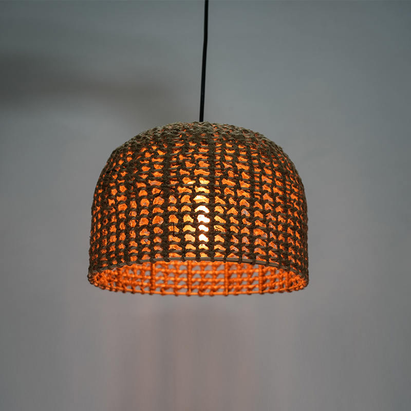 Rattan Retro Hotel e lampadario B&B (tessitura della corda di canapa)
