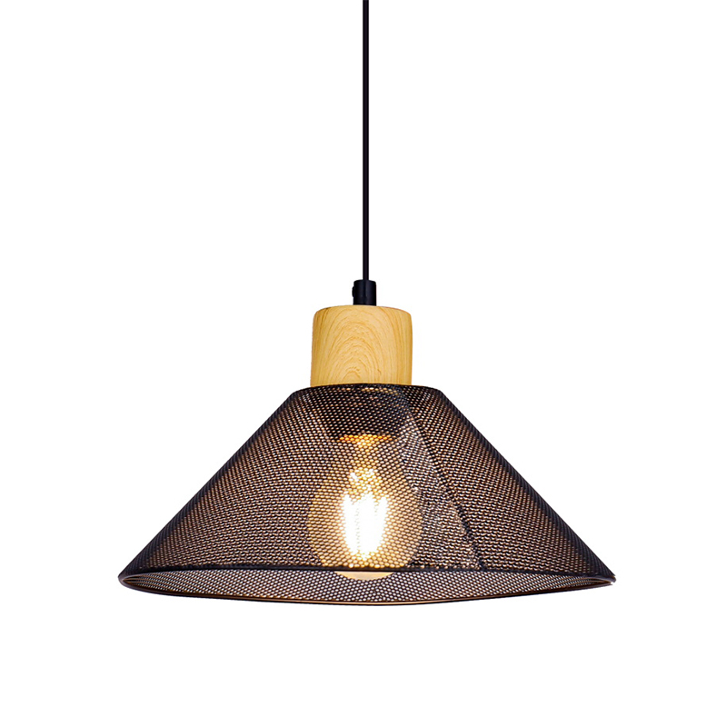 Lampadario a paralume vuoto nero