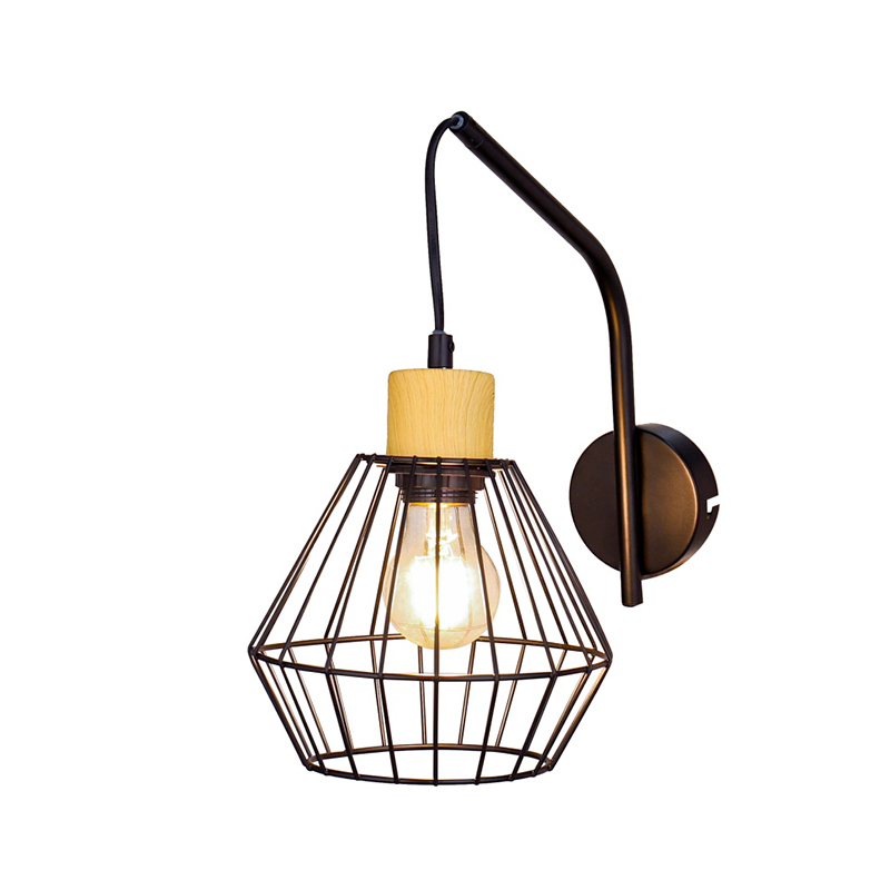 Lampada da parete di ferro americano